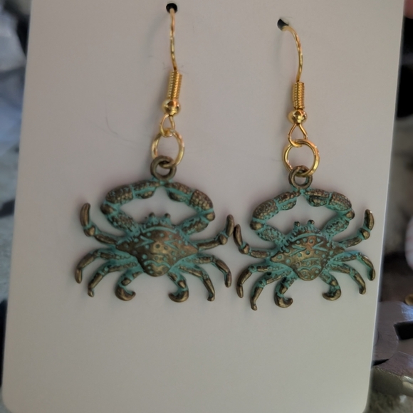 2 PC set! Bracelet/ Anklet 8.75 Inch & Earring Set Crabs - Picture 6 of 10